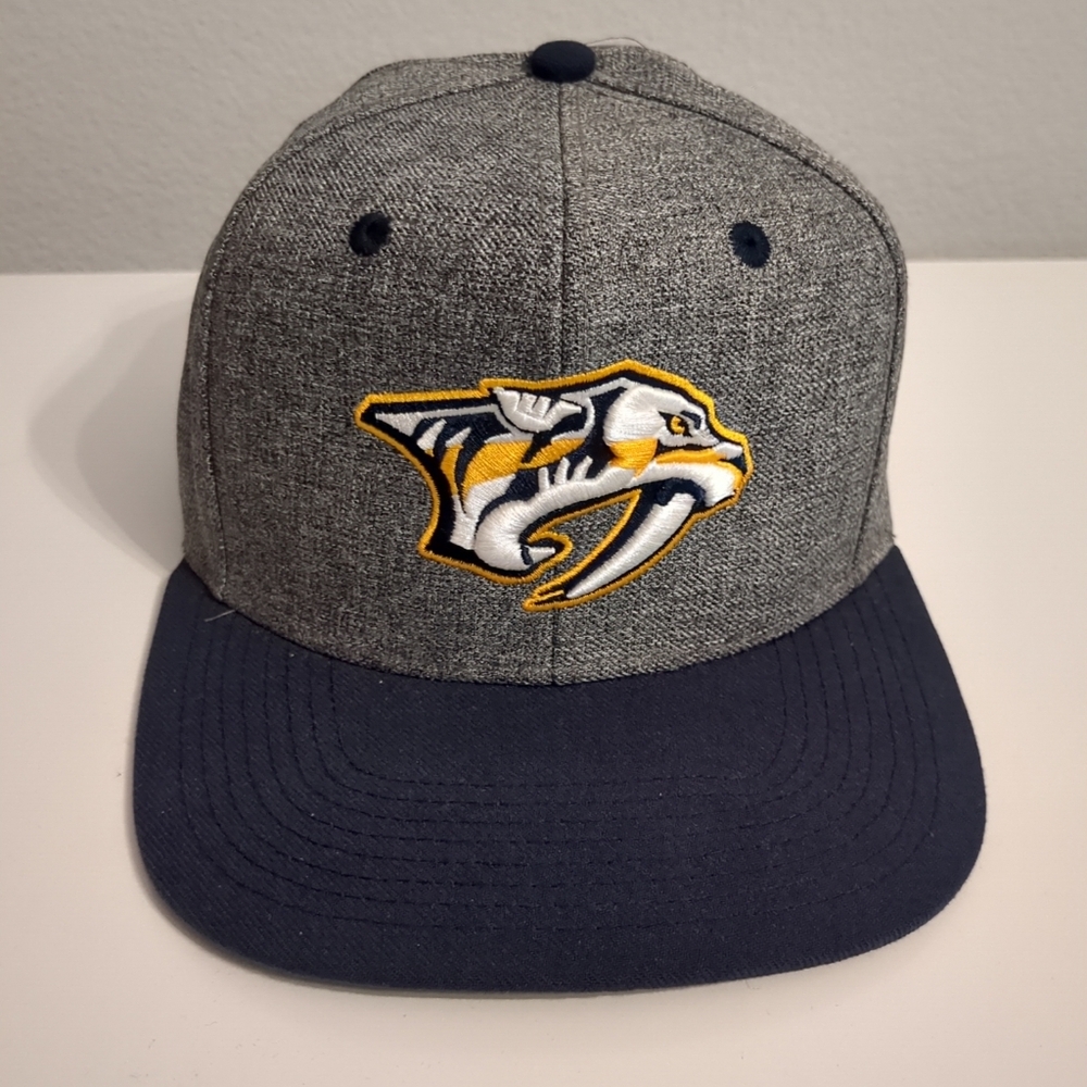 Fanatics NHL NASHVILLE PREDATORS Hat Cap Blue/Gray Adjustable Strap Hockey